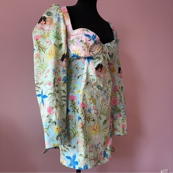 NEW! Fiorucci- Alpine Angels Mini Bodice Mini Dress Long Sleeve Size Large - Picture 9 of 16